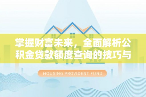 扎赉特旗掌握财富未来，全面解析公积金贷款额度查询的技巧与策略
