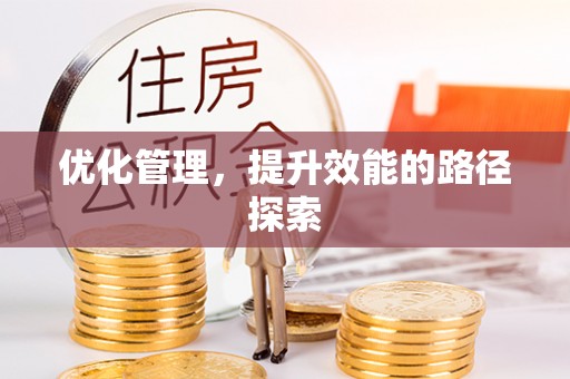扎赉特旗优化管理，提升效能的路径探索